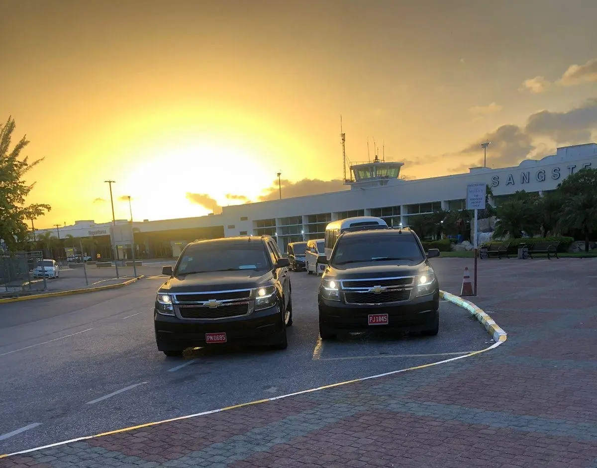 MXP Tours vehicles at the airport in Montego Bay