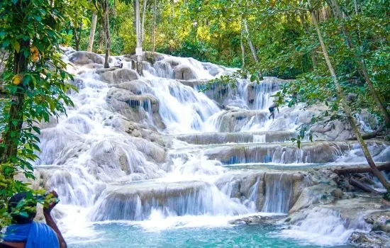 Cascading water at Dunn's River Falls