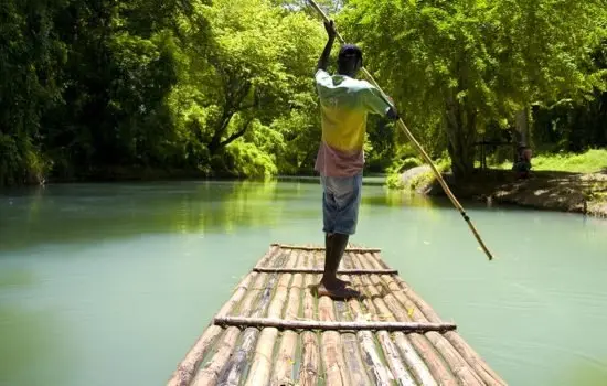 Bamboo rafting on the Martha Brae River